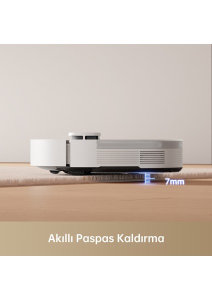 S10 Robot Süpürge ve Paspas, 7,000PA Vormax™ Emiş, Vibroturbo™ Paspaslama Sistemi, Akıllı Halı Temizleme, Yükseltilebilir Tam Kauçuk Silindirik Fırça