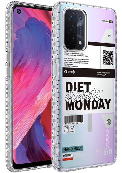 Oppo A74 4g Kılıf Airbag Kenarlı Renkli Desenli Silikon Elegans Kapak - No5