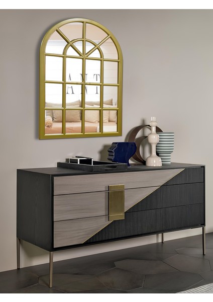 Pencere Model Ayna Duvar Aynası Salon Aynası Dressuar Aynası 103CM x 70 cm