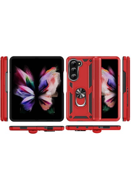 Galaxy Z Fold 5 Kılıf Zore Vega Kapak-Kırmızı fırsatları