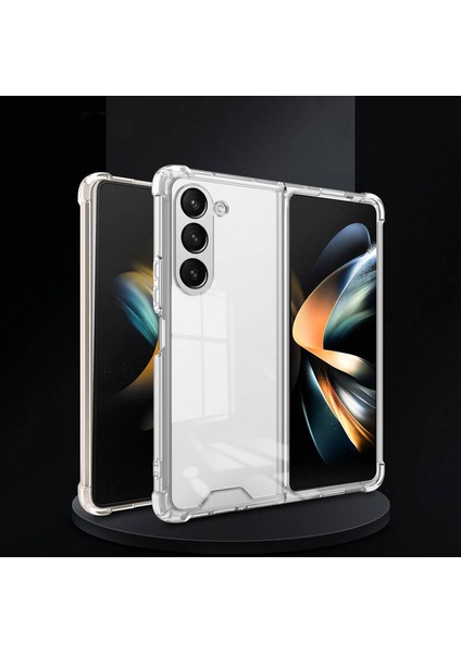 Cepte Aksesuar Galaxy Z Fold 5 Kılıf Zore Nitro Anti Shock Silikon-Renksiz