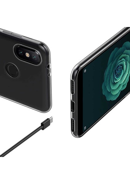 Cepte Aksesuar Xiaomi Mi 8 Se Kılıf Zore Süper Silikon Kapak-Renksiz