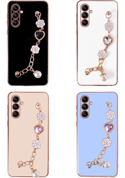 Cepte Aksesuar Galaxy A04S Kılıf El Tutamaçlı Kamera Korumalı Zore Taka Silikon Kapak-Mor fiyatları