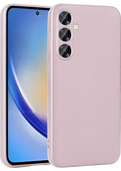 Cepte Aksesuar Galaxy A35 Kılıf Zore Premier Silikon Kapak-Rose Gold