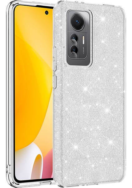 Cepte Aksesuar Xiaomi Xiaomi 12 Lite Kılıf Zore Shining Silikon-Gümüş