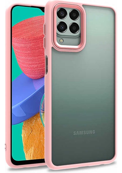 Cepte Aksesuar Galaxy M33 Kılıf Zore Flora Kapak-Rose Gold