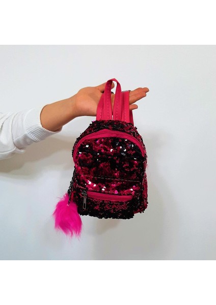 Crn Fuşya Pullu Kız Çocuk Sırt Çantası (16CMX20CMX10CM) modelleri