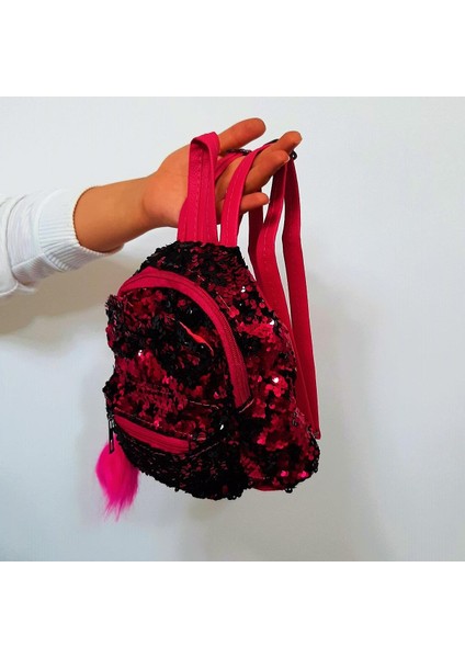 Crn Fuşya Pullu Kız Çocuk Sırt Çantası (16CMX20CMX10CM) fırsatları