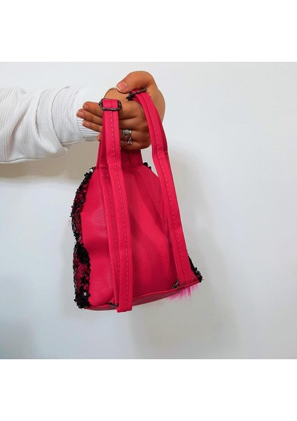 Crn Fuşya Pullu Kız Çocuk Sırt Çantası (16CMX20CMX10CM) indirimleri