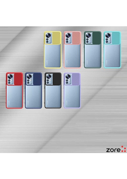 Cepte Aksesuar Xiaomi Mi 12 Kılıf Zore Lensi Kapak-Lacivert