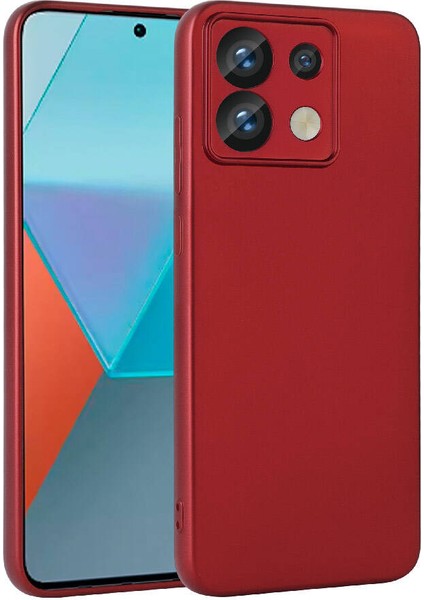 Cepte Aksesuar Xiaomi Redmi Note 13 Pro 5g Kılıf Zore Premier Silikon Kapak-Kırmızı