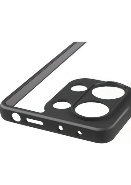 Cepte Aksesuar Xiaomi Redmi Note 13 Pro 4g Kılıf Kamera Korumalı Şeffaf Arka Yüzey Zore New Roll Kapak-Siyah modelleri
