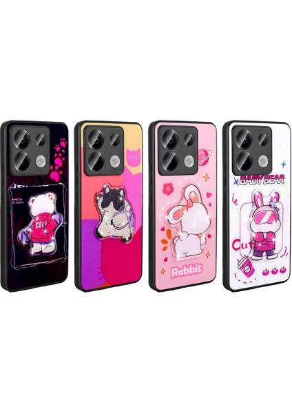 Cepte Aksesuar Xiaomi Redmi Note 13 Pro 5g Kılıf Parlayan Kabartmalı Ikonik Figürlü Zore Amas Silikon Kapak-Pembe indirimleri