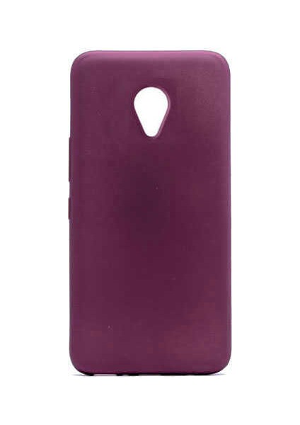 Cepte Aksesuar Meizu M5S Kılıf Zore Premier Silikon Kapak-Mürdüm