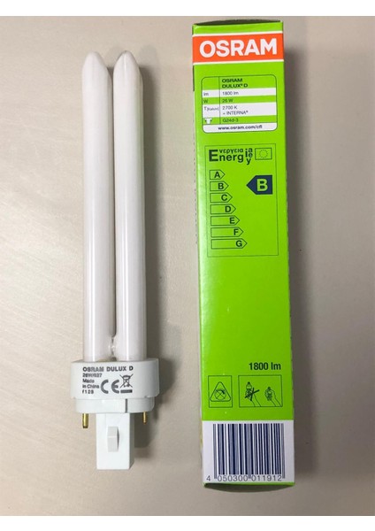 2 Adet Osram  Plc Lamba 26W/827 2p 2700 Kelvin 1800 Lümen Sarı