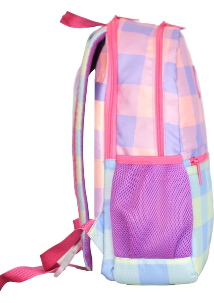 Ekose Desen Kız Çocuk Ilkokul Çantası modelleri