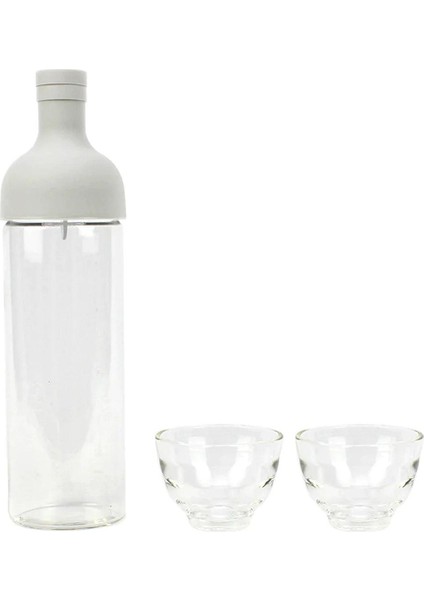 Filter In Bottle & Tea Glass Set (Gri)