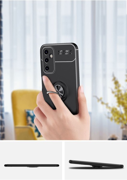 Cepte Aksesuar Galaxy A14 Kılıf Zore Ravel Silikon Kapak-Siyah-Mavi fırsatları