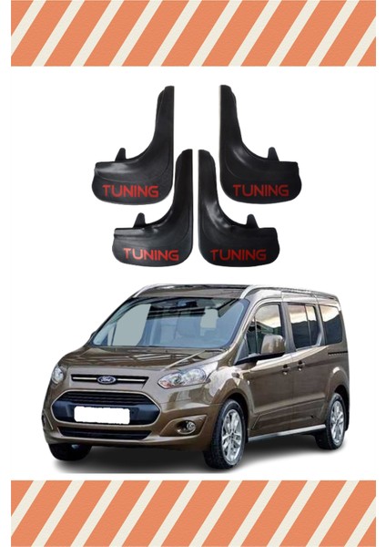 Ford Connect 4 Kapı 14 Ve Sonrası Tunıng Yazılı 4'Lü Tozluk Çamurluk Paçalık