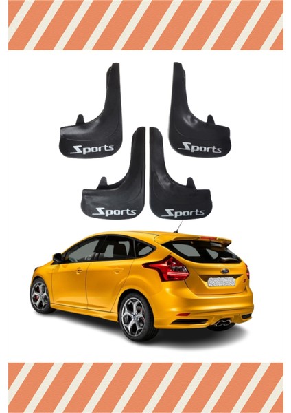 Ford Focus 3 Hb 2011-2015 Sports Yazılı 4'Lütozluk Çamurluk Paçalık
