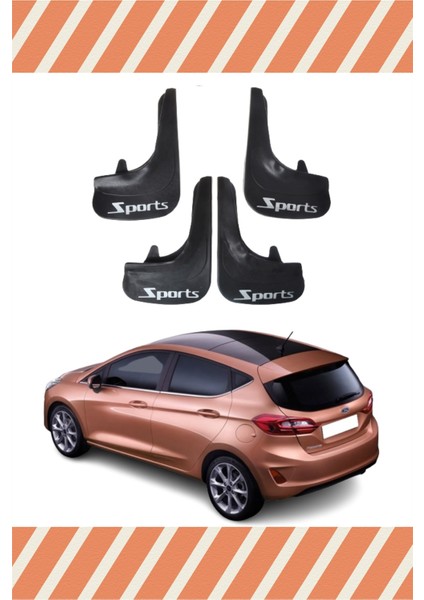 Ford Fiesta 2018 Ve Sonrası Sports Yazılı 4'Lütozluk Çamurluk Paçalık