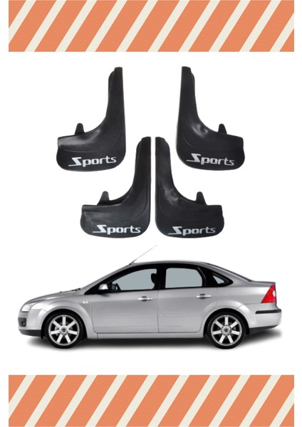 Ford Focus 2 Sd 2005-2011 Sports Yazılı 4'Lü Tozluk Çamurluk Paçalık