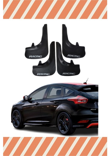 Ford Focus 4 Hb 2015-2018 Racing Yazılı 4'Lü Tozluk Çamurluk Paçalık