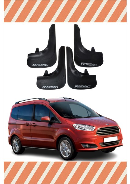 Ford Courier Racing Yazılı 4'Lü Tozluk Çamurluk Paçalık