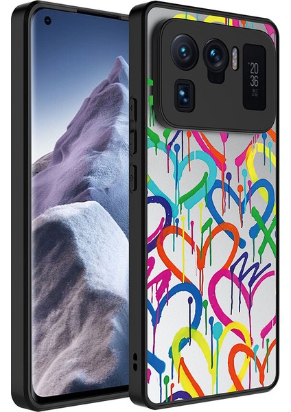 Xiaomi Mi 11 Ultra Kılıf Aynalı Desenli Kamera Korumalı Parlak Zore Mirror Kapak-Kalp