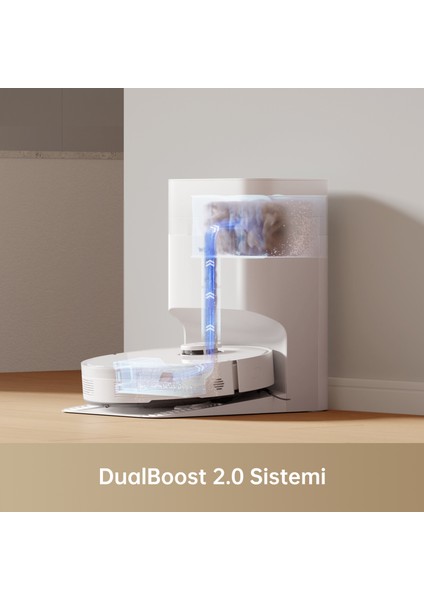 S10 Plus Robot Süpürge ve Paspas, 7,000PA Vormax™ Emiş, Dualboost 2.0 Sistemi, Akıllı Halı Temizleme, Yükseltilebilir Tam Kauçuk Silindirik Fırça