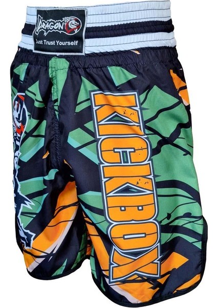 Dragondo KB245 Kick Boks Şortu Kick Boxing Antrenman Şortu Dijital Baskılı Desenli Şort