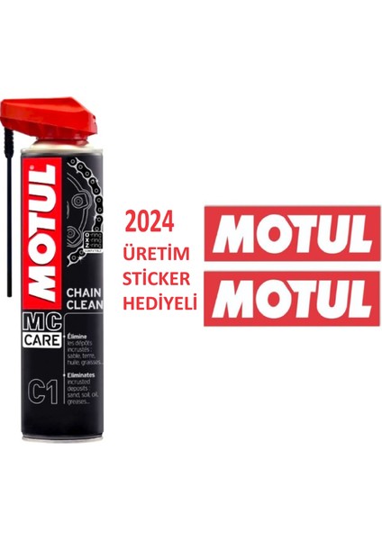 2024 Üretim Motul C1 Chaın Clean Zincir Temizleme Spreyi+2 Adet Sticker Hediyeli