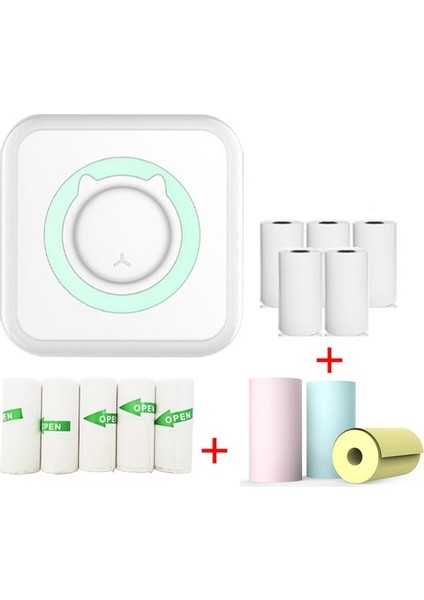Mini Bluetooth Kablosuz Taşınabilir Termal Yazıcı - Yeşil (Yurt Dışından)