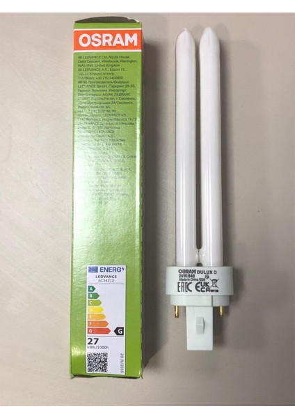 5 Adet Osram Plc Lamba 26W/840 2p 4000 Kelvin 1750 Lümen Günışığı BOY:16.5cm ( 10W-13W-18W YERİNE OLMAZ )