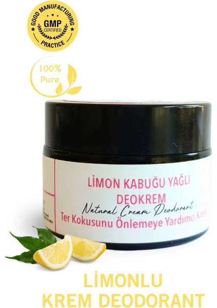 Limon Kabuğu Yağlı Krem Deodorant 40 ml %100 Doğal