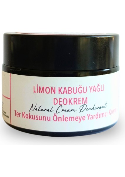 Limon Kabuğu Yağlı Krem Deodorant 40 ml %100 Doğal