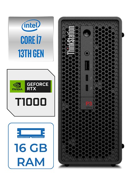 Ws P3 Ultra Sff I7-13700K 16GB Ddr5 2tb HDD + 2tb SSD Nvidia 8gb T1000 Windows 11 Pro 30HA000QTX20