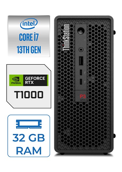 Ws P3 Ultra Sff I7-13700K 32GB Ddr5 1tb HDD + 512GB SSD Nvidia 8gb T1000 Windows 11 Pro 30HA000QTX21