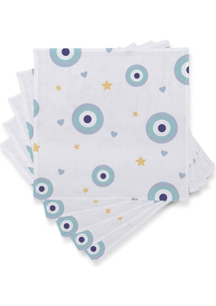 Müslin Bebek Ağız Bezi Paketi – Le Nazar & Cotton Grey 10`lu