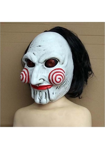 Korku Demon Jigsaw Testere Maskesi Cosplay Testere x Korkunç Katiller Lateks Maskeler (Yurt Dışından)