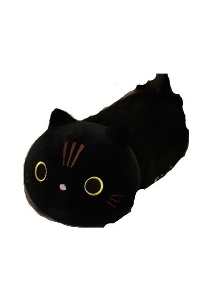 80 cm Büyük Sevimli Kedi Uzun Yastık Silindirik Yastık Peluş Oyuncak (Yurt Dışından)