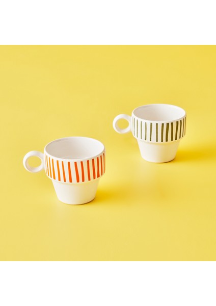 Bella Maison Stripe Espresso 2'li Set (105 Cc)