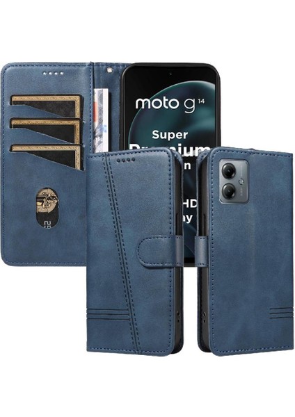 Motorola Moto G14 4g Cüzdan Telefon Kılıfı Için Filp Durumda Ayrılabilir Siyah ile (Yurt Dışından) indirimleri