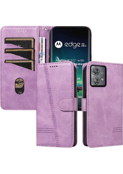 Motorola Edge 40 Neo Için Kredi Kartı Yuvası ile Ayrılabilir Siyah (Yurt Dışından)