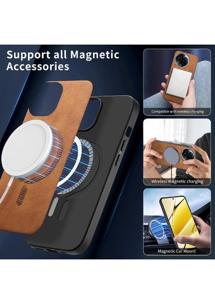 Realme 11 5g Magsafe Araba Mounts Için Kılıf Hafif Ince Kablosuz Şarj (Yurt Dışından)