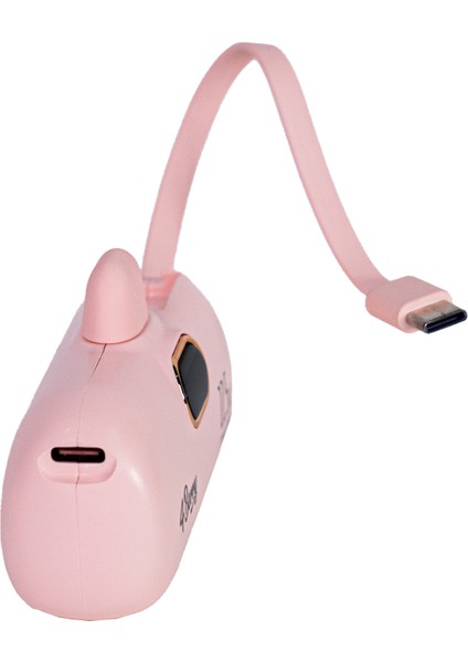 5000 mAh ve 22.W Powerbank Pembe
