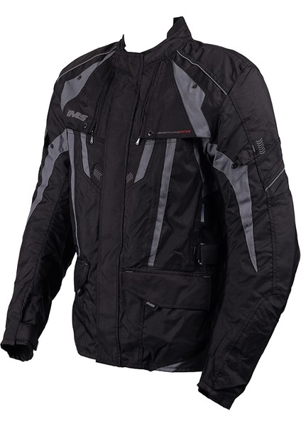 Jacket 2 Siyah Gri Kışlık Motosiklet Montu