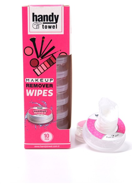 Handytowel Classic Makyaj Temizleme Mendili 10 x 4,5 ml Seyahat Boy Sihirli Mendil