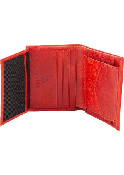 Deri Erkek Cüzdan Kırmızı C222-09 fırsatları
