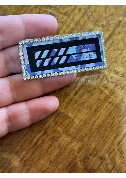 Zirkon Taşlı Ütü Ile Yapışan Arma Dikiş Giyim Aplike 5x2 cm